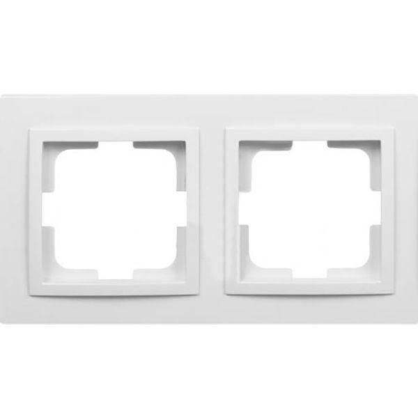 Рамка двомісна універсальна білий 156x85 мм