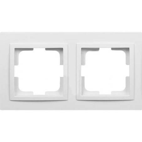 Рамка двомісна універсальна білий 156x85 мм, фото 1