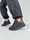 Кросівки жіночі шкіряні чорні з перфорацією, фото 3