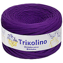 Трикотажна пряжа Trikolino, 7-9 мм., 50 м., Ліловий, нитки для в'язання