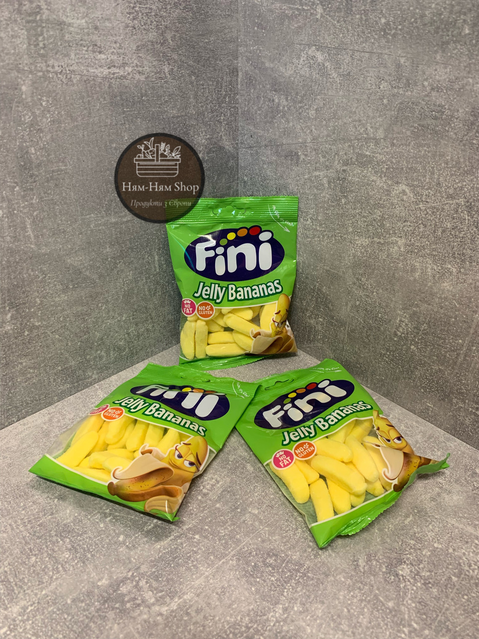 Купити Желейні цукерки банани Fini Jelly Bananas 90г Іспанія, ціна 43