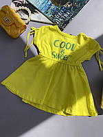 Летнее платье на девочку "Cool&Sweet" Желтое 2-40828 190, Wanex, Жёлтый, Для девочек, Лето, 104 см