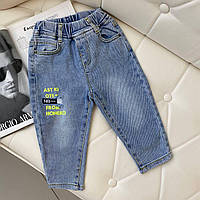 Летние широкие джинсы Голубые 2229 71, CHAOXIV, Голубой, Для мальчиков, Весна Лето, 100 , 3 года