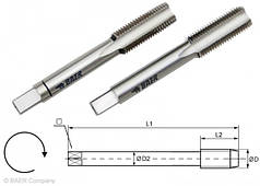 Мітчик дюймовий ручний HSSG (2 шт.) UNF 1/4 x 28  BAER  (Німеччина)