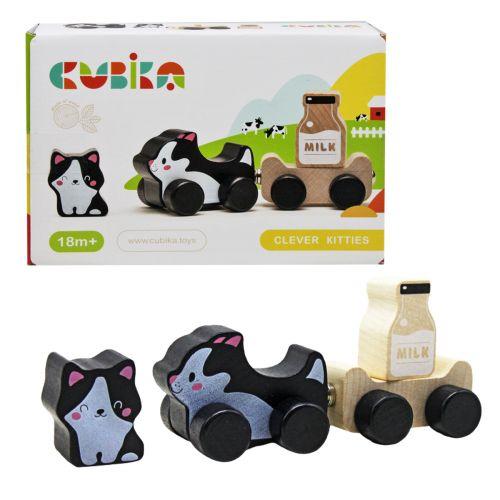 Дерев'яна іграшка "Веселі кошенята", фото 1