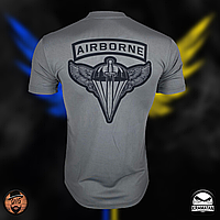 Футболка для десантника серого цвета "AIRBORNE", мужские футболки и майки, тактическая и форменная одежда M