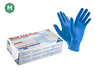 Перчатки нитриловые голубые, AMPri Blue Eco-Plus 4г, 100 шт, M