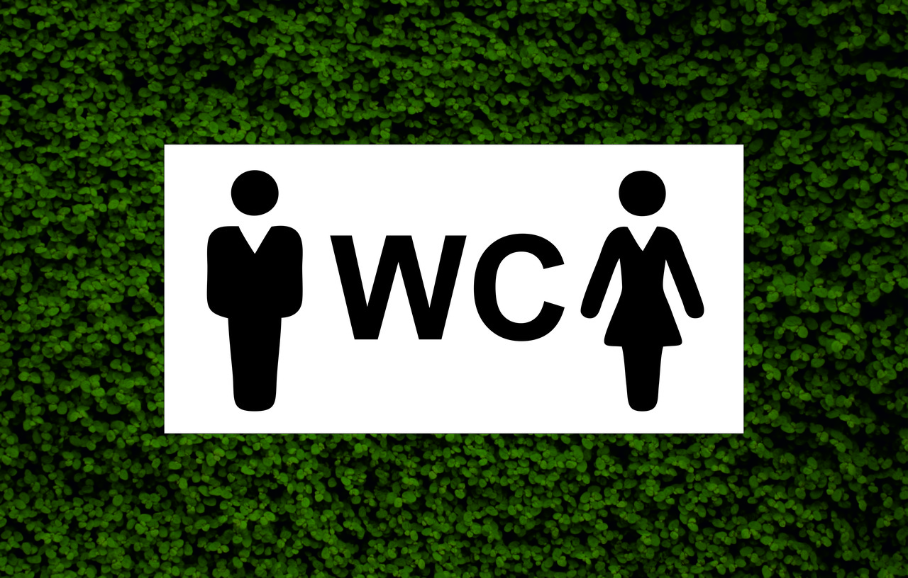 Інформаційна табличка | WC | MAN&WOMAN Біла