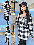 Сорочка клітинка жіноча 4034 мода, фото 3