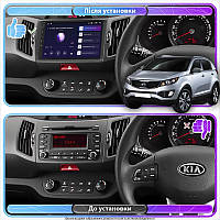 Al Штатная магнитола для Kia Sportage 3 2010-2014 экран 9" 4/64Gb 4G Wi-Fi GPS Top Android