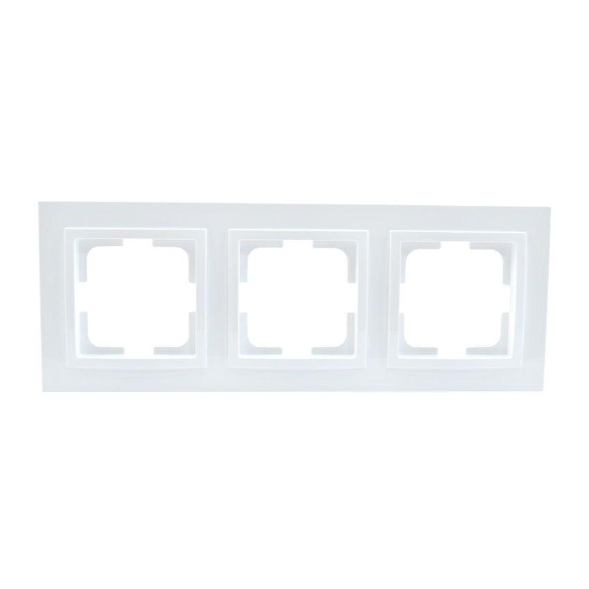 Рамка тримісна універсальна білий 227x85 мм
