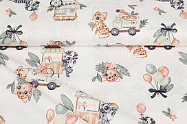 Сатин-твіл Звірятка біля фургончиків з морозивом