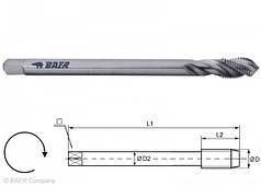 Мітчик дюймовий машинний для нержавійки  HSSE-35° RSP - G 3/8 x 19 - DIN 5156  BAER  (Німеччина)