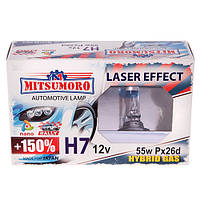 Автолампа галогенная MITSUMORO Н7 12v 55w Px26d +150 laser effect (ближний, дальний) (M72720 PS/2)