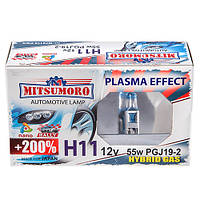 Автолампа галогенная MITSUMORO Н11 12v 55w PGJ19-2 v 2 +200 plasma effect (ближний, птф) (M72110 NB/2)