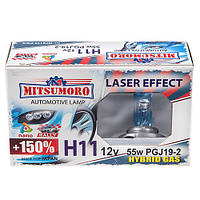 Автолампа галогенная MITSUMORO Н11 12v 55w PGJ19-2 v 2 +150 laser effect (ближний, птф) (M72110 PS/2)