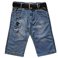 Джинсовые шорты для мальчика 110-128 см голубые Турция