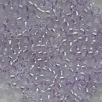 Бісер кристальний з перлиновою серединкою 38228 світлий фіолетовий 50 г