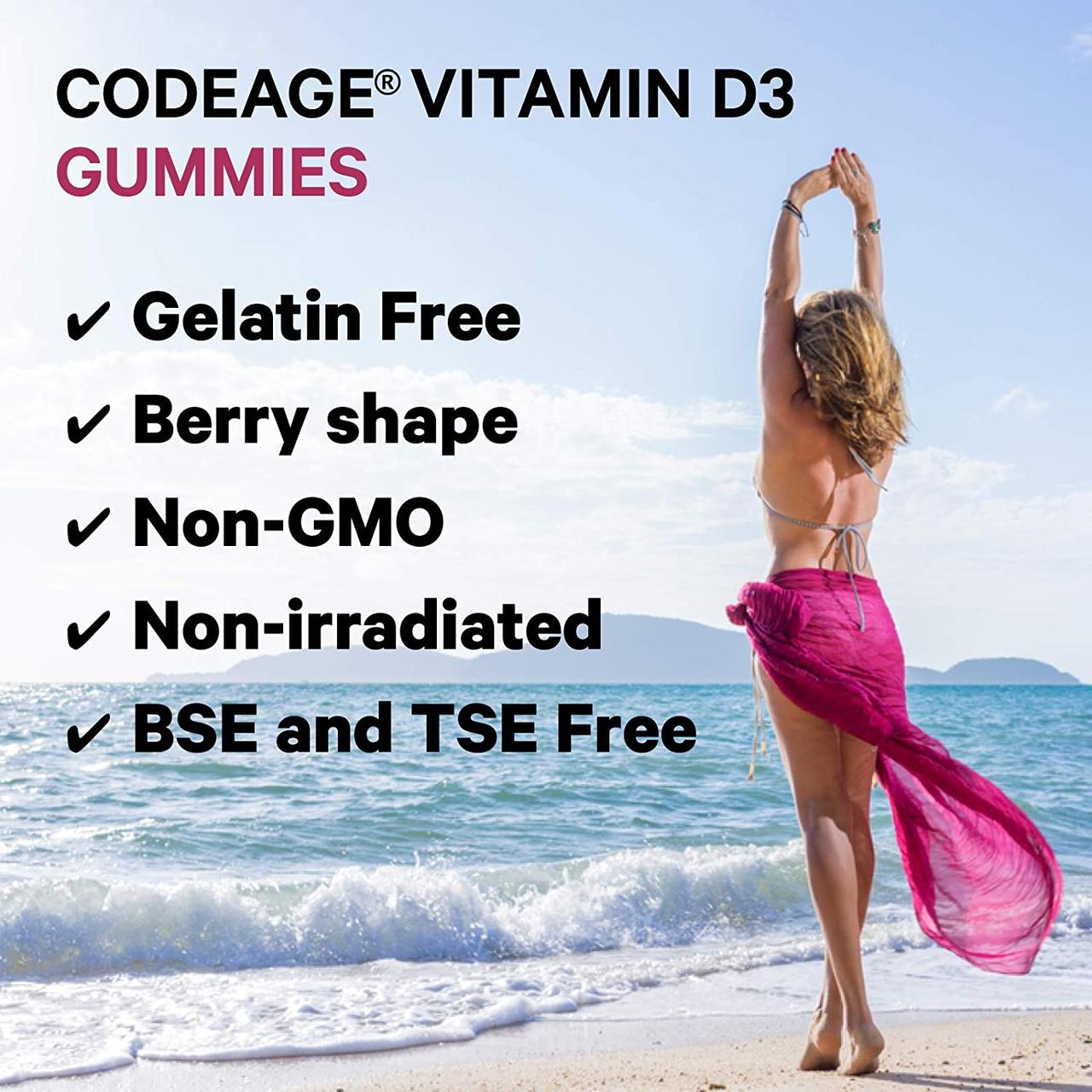 CodeAge Vitamin D3 Gummies / Витамин Д3 2500 МЕ жевательный 60 шт ...