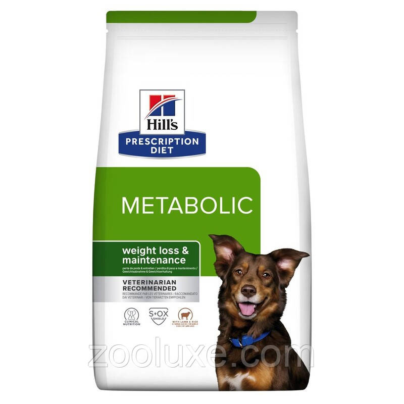 Hills Metabolic Weight Loss&Matenance Lamb&Rice 1,5 кг корм для собак