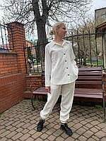 Молочний вельветовий костюм недорогий