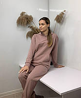 Бежевий костюм двонитка недорого з капюшоном