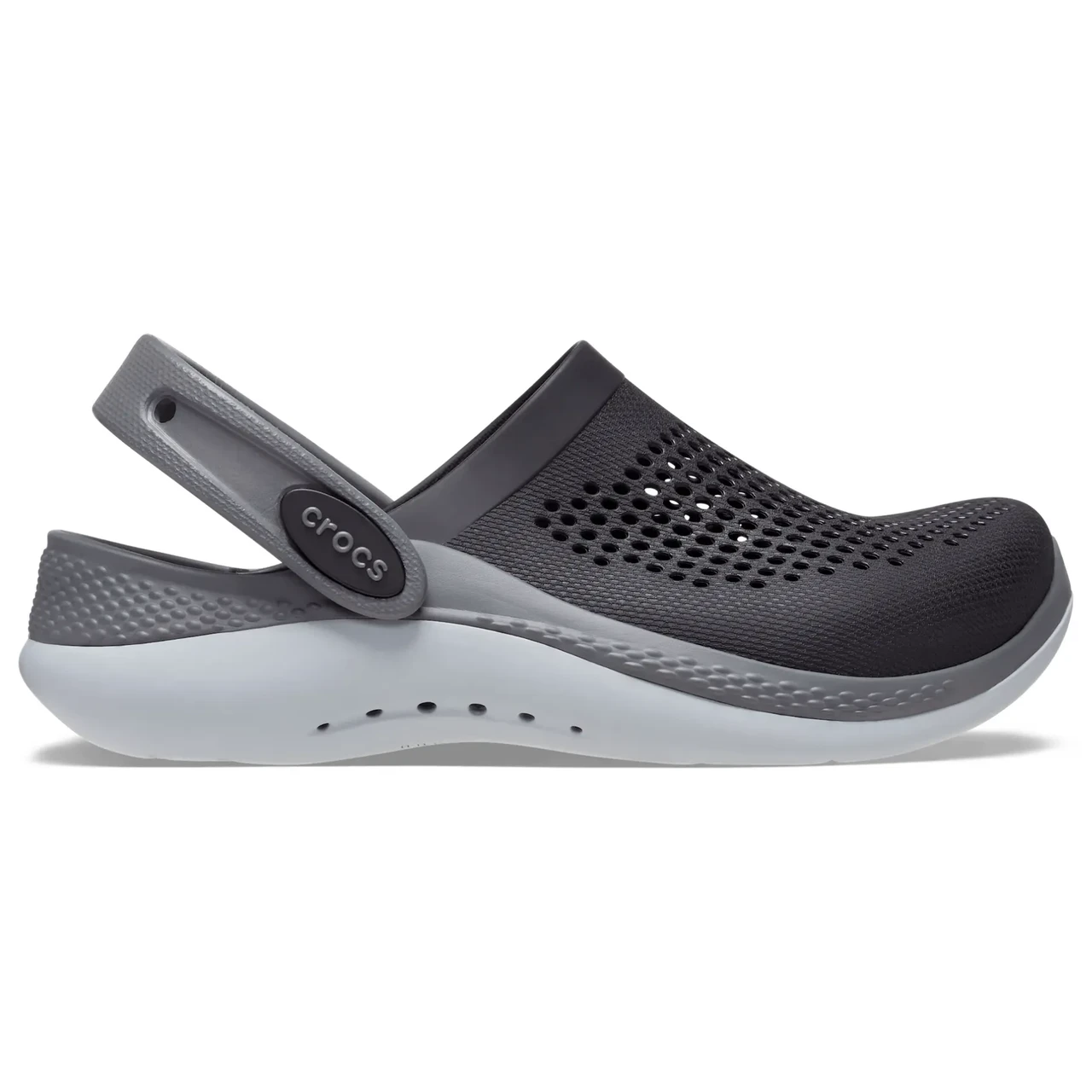Crocs Kids’ LiteRide Clog Black/Slate Grey 360 — Дитячі Сабо Крокс ЛайтРайд 360 Чорні / Сланцеві — Оригінал