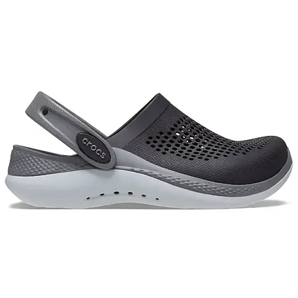 Crocs Kids’ LiteRide Clog Black/Slate Grey 360 — Дитячі Сабо Крокс ЛайтРайд 360 Чорні / Сланцеві — Оригінал, фото 1