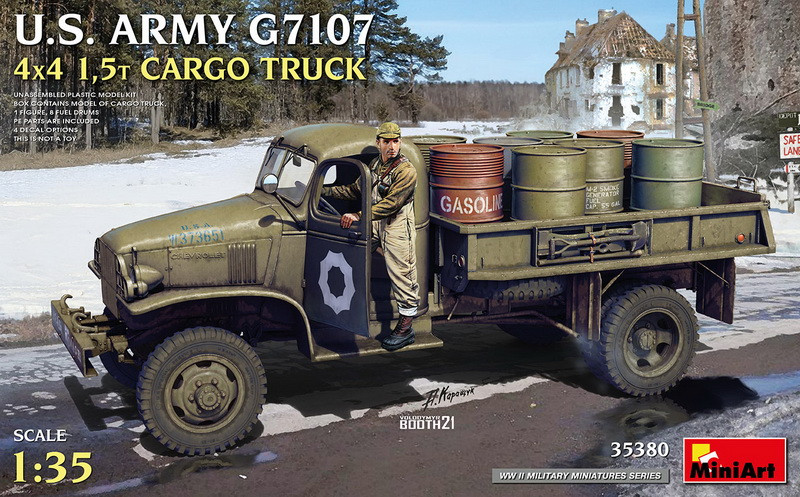 Пластикова модель 1/35 MiniArt 35380 американська військова вантажівка G7107 4X4 1.5т