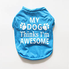 Футболка для котів Pet Style "My Dog" Синя XS