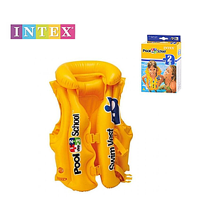Дитячий надувний рятувальний жилет Intex 58660. Розміром 49х46см від 3 до 6 років
