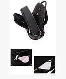 Рюкзак жіночий чорний із нейлонової тканини УЦІНКА, фото 8