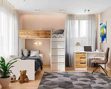 Ліжко-кімната 80*190 Bed Room №3 Білий+Тахо, фото 5