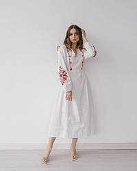 Плаття-футболка жіноче Sarina літнє біле Жіноча футболка подовжена двонитка