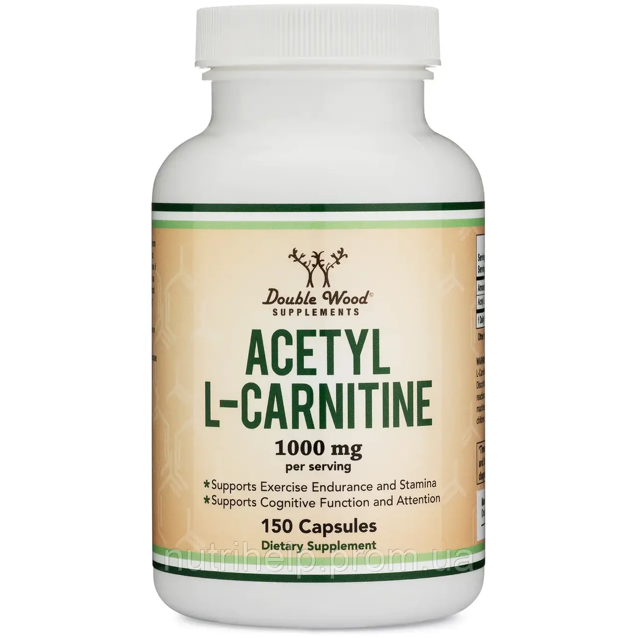 Double Wood Acetyl L-Carnitine (ALCAR) / Ацетил Л-карнітин 150 капсул