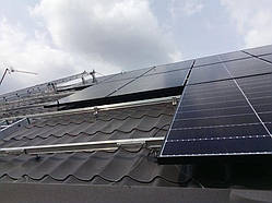 Комплект алюмінієвого кріплення для сонячних модулів на скатний дах (в розрахунку на 1 панель)