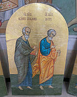Рукописные иконы Святых Апостолов с позолотой 134см×80см