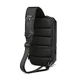 Сумка-слінг через плече Ozuko 9499S з LED-дисплеєм (Чорний), фото 3