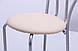 Стілець на металевому каркасі з м'яким сидінням і жорсткою спинкий Тюльпан шкірозамінник Перли для кафе, школи AMF, фото 6