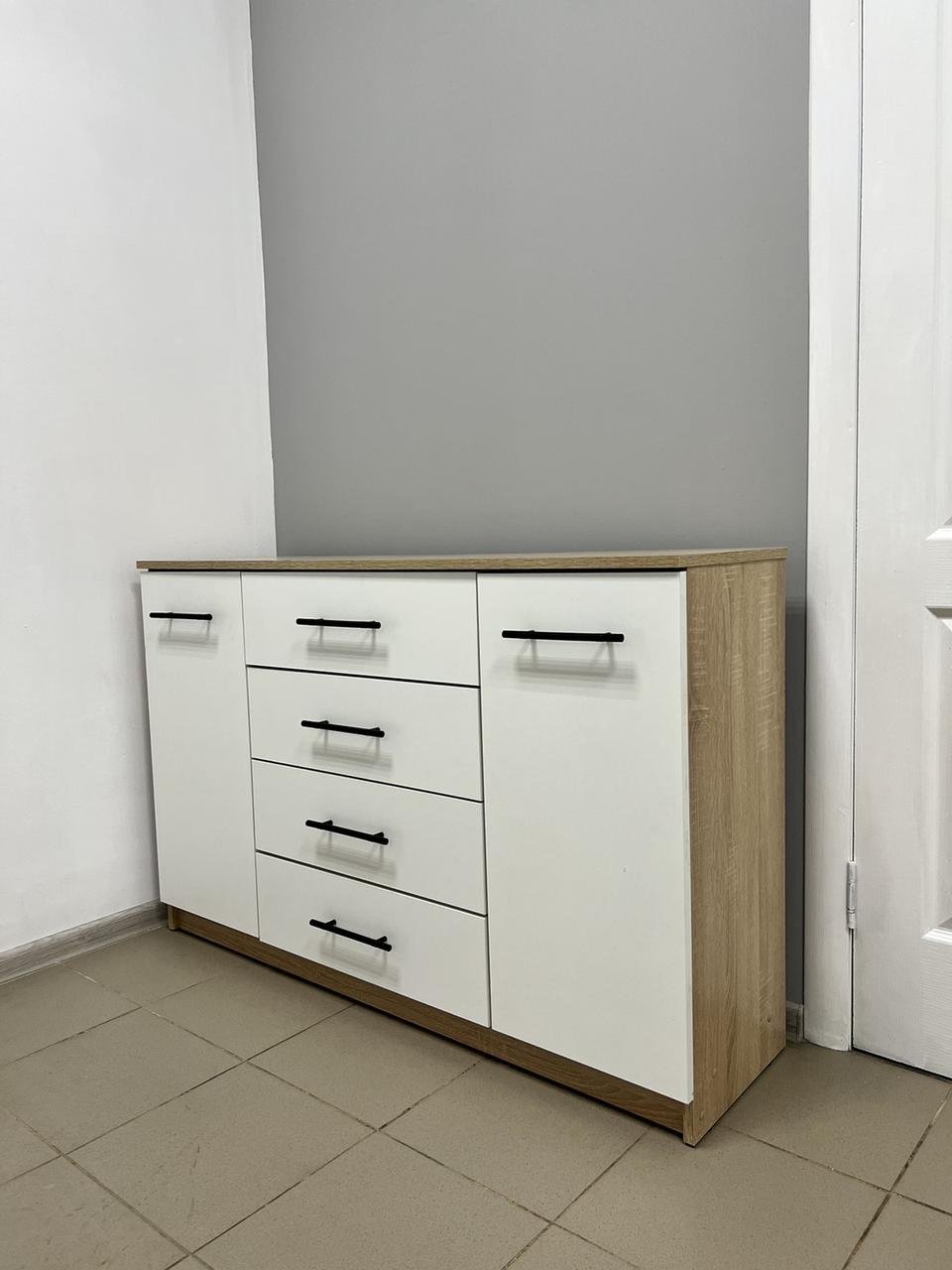 Великий комод 4 ящика 4 полиці для спальні