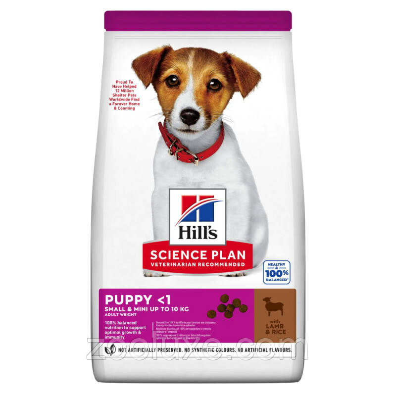 Hills Puppy Small & Mini Lamb & Rice 300 г корм для цуценят з ягням (Hill's, Хіллс, Хілс)