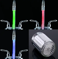 Насадка на кран аэратор экономитель воды с подсветкой 3 цвета Led Faucet Light (322075)