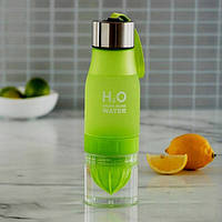 Бутылка для воды и напитков с соковыжималкой H2O Water Bottle Green (650 мл)