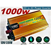 Инвертор автомобильный 12V-220V 1000W преобразователь напряжения UKC (215678)