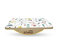 Деревянная балансировочная доска по Бильгоу без разметки SwaeyBoard EVA Road до 150 кг