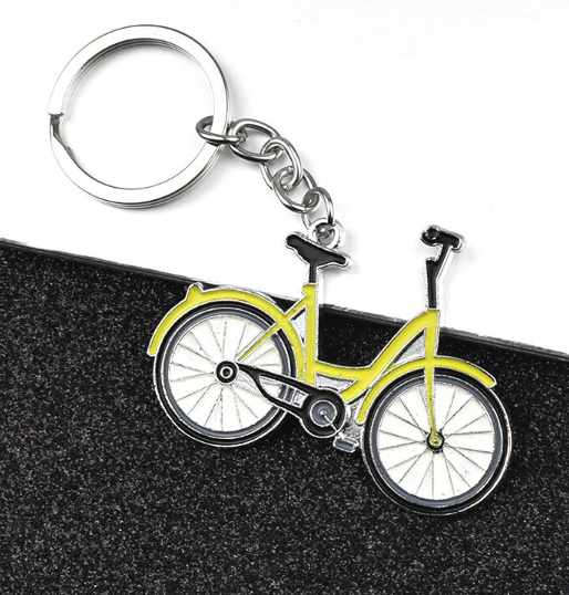Брелок на ключи сувенир металл велосипед серебристый металл и эмаль - фото 4 - id-p1821143816