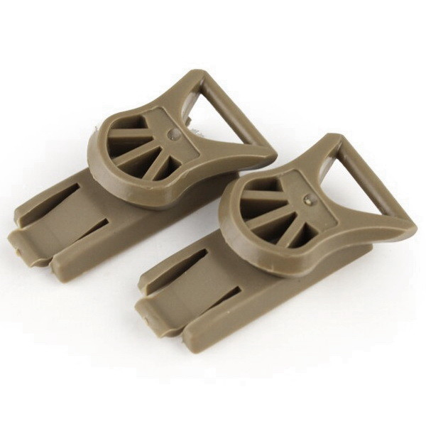 Кліпси затискачі Поворотні для кріплення окулярів на шолом каску (19 мм) — Койот