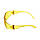 Окуляри захисні жовті, матеріал лінз полікарбонат, матеріал дужок полікарбонат, захист від удару INTERTOOL, фото 4