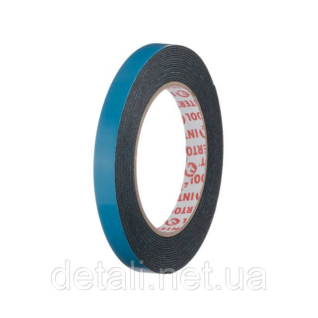 Стрічка клейка двостороння Автомобільна 12мм*5м*1мм INTERTOOL KT-0811, фото 1