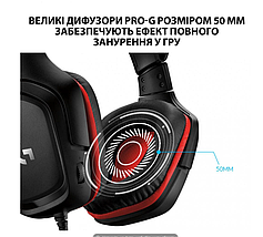 Комп'ютерна гарнітура Logitech Wired Gaming Headset G332 Black (981-000757), фото 3